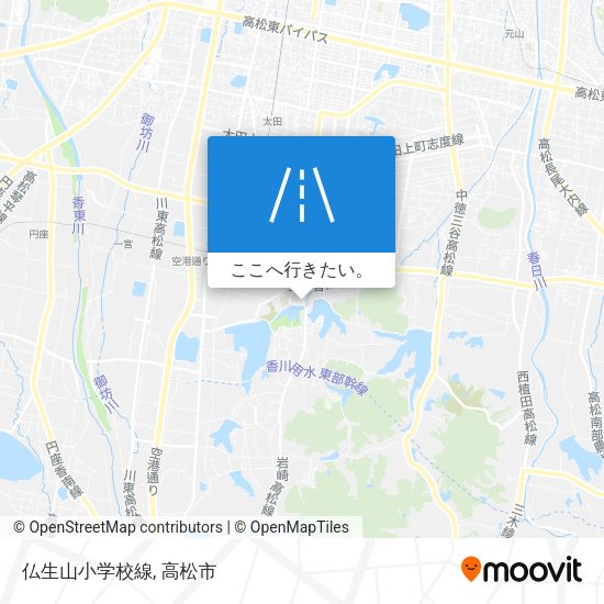 仏生山小学校線地図