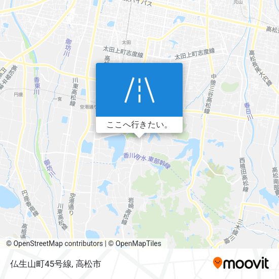 仏生山町45号線地図