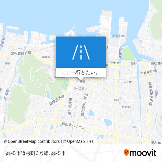 高松市道桜町3号線地図