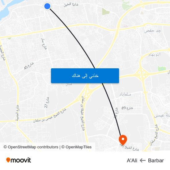 Barbar to A'Ali map