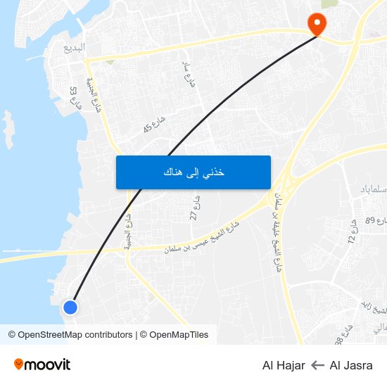 Al Jasra to Al Jasra map