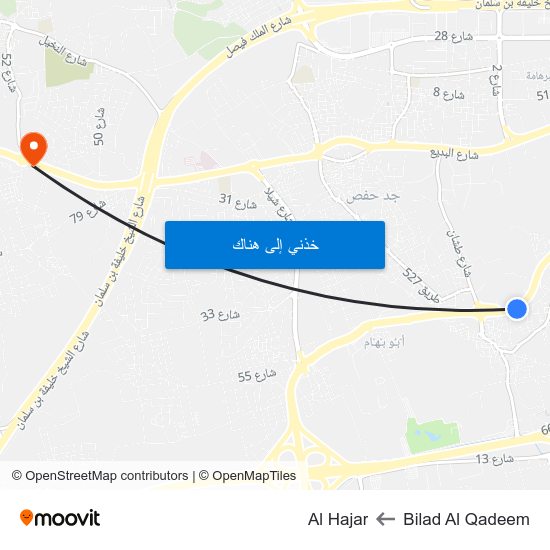 Bilad Al Qadeem to Bilad Al Qadeem map