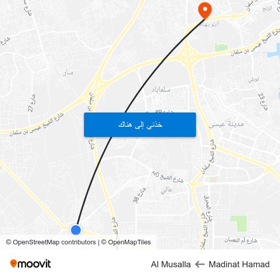 Madinat Hamad to Madinat Hamad map