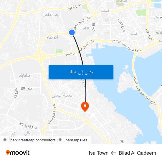 Bilad Al Qadeem to Bilad Al Qadeem map