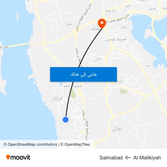 Al Malikiyah to Salmabad map