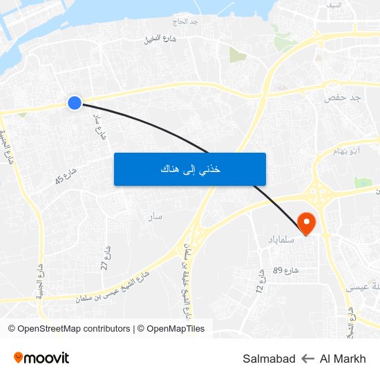 Al Markh to Salmabad map