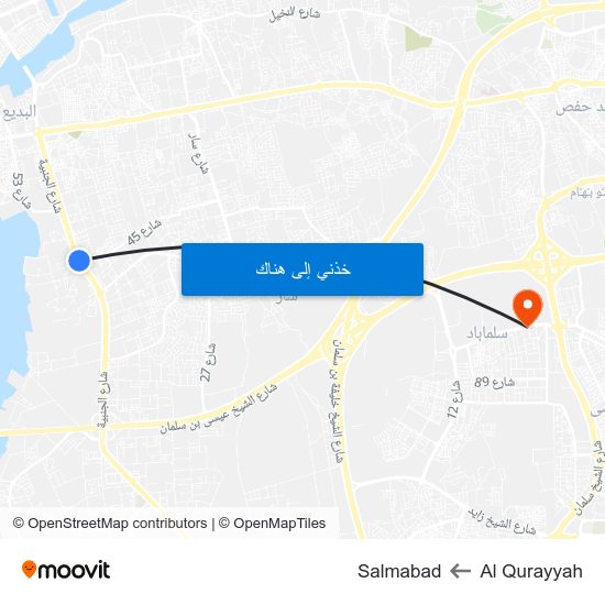 Al Qurayyah to Salmabad map
