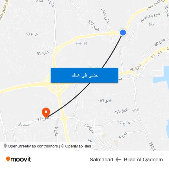 Bilad Al Qadeem to Salmabad map