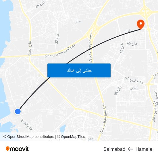 Hamala to Salmabad map