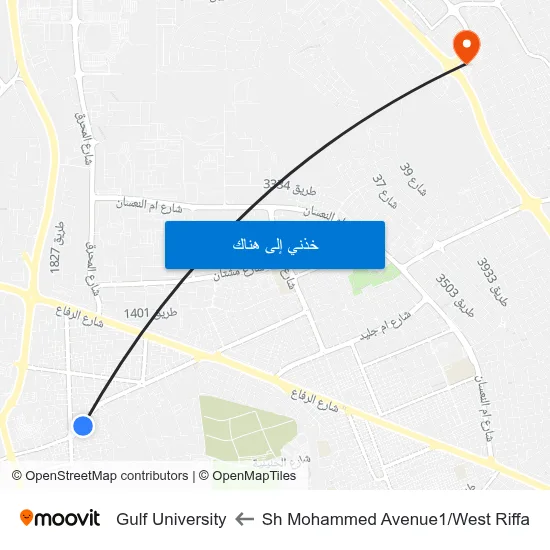 Sh Mohammed Avenue1/West Riffa to Gulf University map