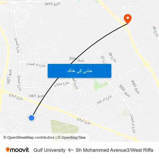 Sh Mohammed Avenue3/West Riffa to Gulf University map