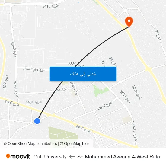 Sh Mohammed Avenue-4/West Riffa to Gulf University map