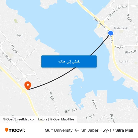 Sh Jaber Hwy-1 / Sitra Mall to Gulf University map
