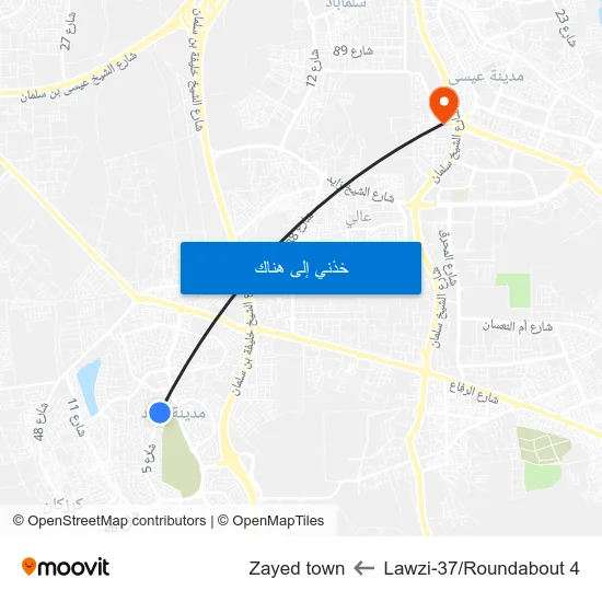 Lawzi-37/Roundabout 4 to Zayed town map