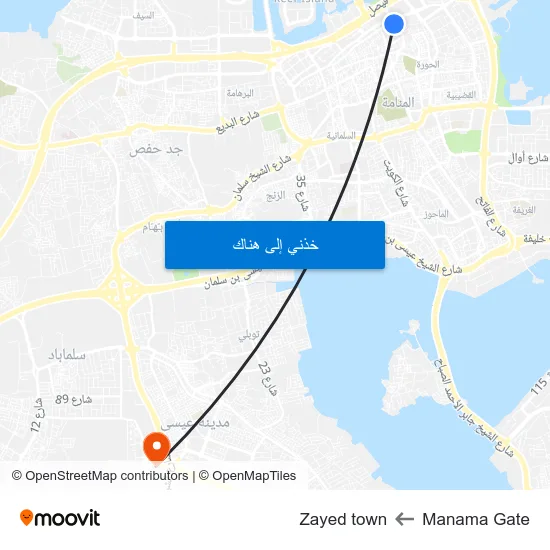 Manama Gate to Zayed town map