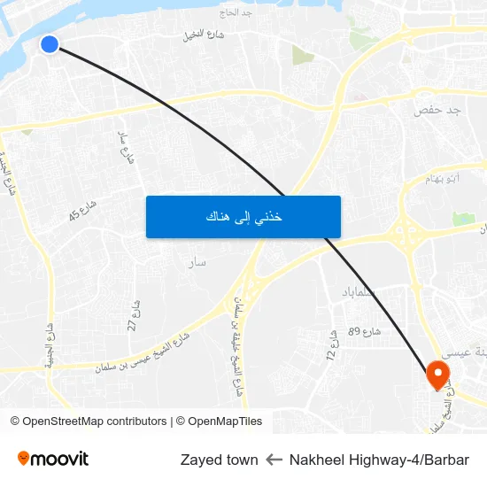 Nakheel Highway-4/Barbar to Zayed town map