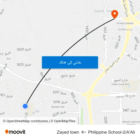Philippine School-2/A'Ali to Zayed town map