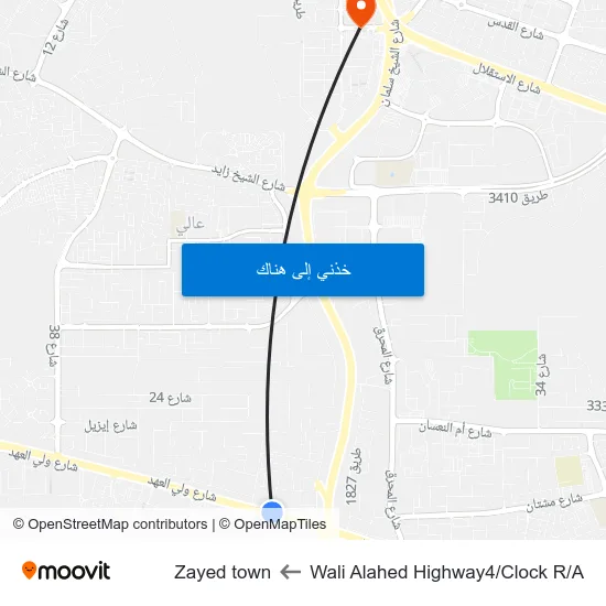 Wali Alahed Highway4/Clock R/A to Zayed town map