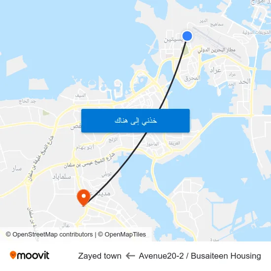 Avenue20-2 / Busaiteen Housing to Zayed town map