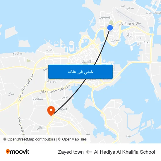 Al Hediya Al Khalifia School to Zayed town map