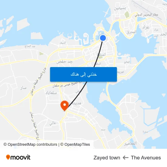 The Avenues to Zayed town map