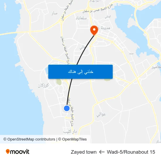 Wadi-5/Rounabout 15 to Zayed town map