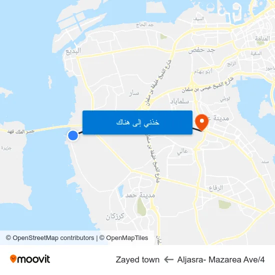 Aljasra- Mazarea Ave/4 to Zayed town map