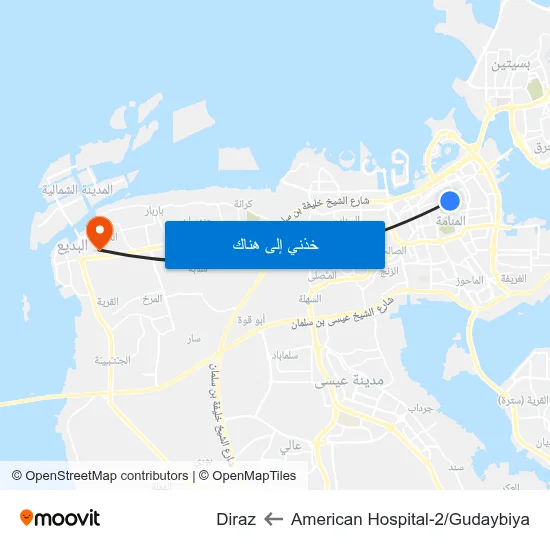 American Hospital-2/Gudaybiya to Diraz map