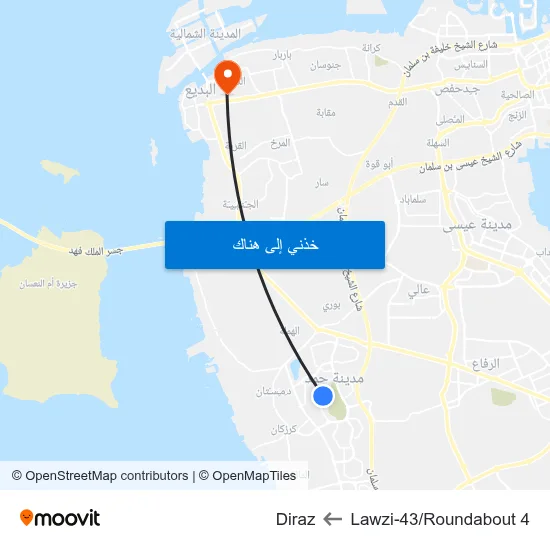 Lawzi-43/Roundabout 4 to Diraz map