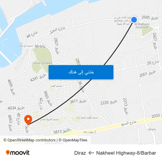 Nakheel Highway-8/Barbar to Diraz map