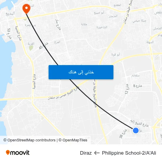 Philippine School-2/A'Ali to Diraz map
