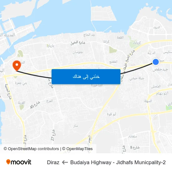 Budaiya Highway - Jidhafs Municpality-2 to Diraz map