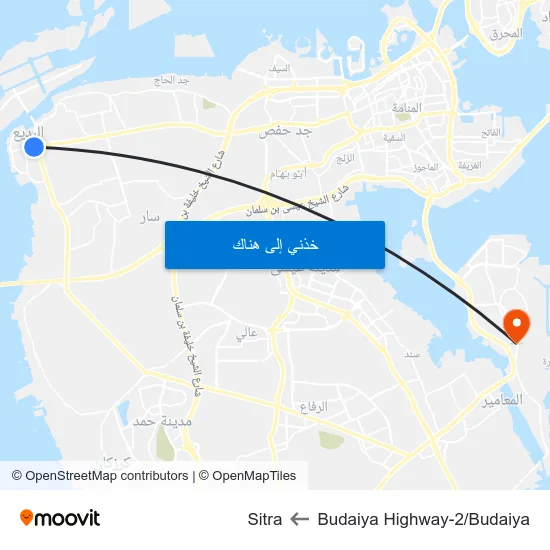 Budaiya Highway-2/Budaiya to Sitra map