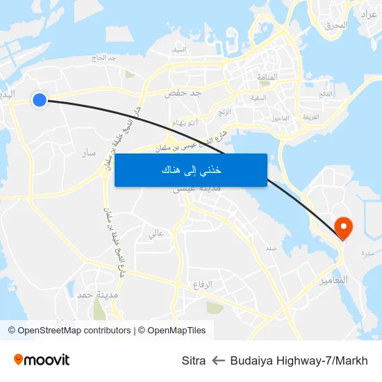 Budaiya Highway-7/Markh to Sitra map