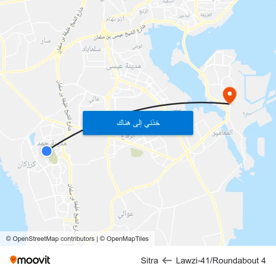 Lawzi-41/Roundabout 4 to Sitra map