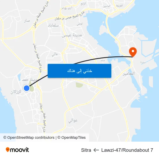 Lawzi-47/Roundabout 7 to Sitra map