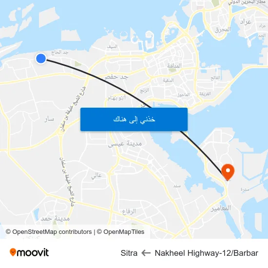 Nakheel Highway-12/Barbar to Sitra map