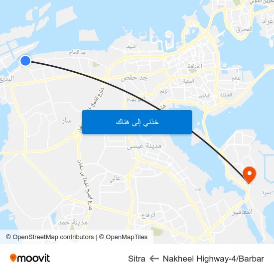 Nakheel Highway-4/Barbar to Sitra map