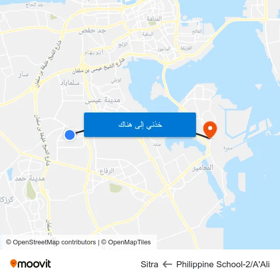 Philippine School-2/A'Ali to Sitra map