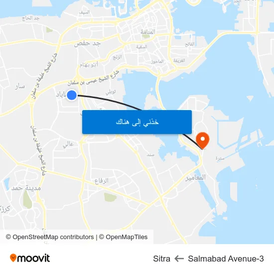 Salmabad Avenue-3 to Sitra map