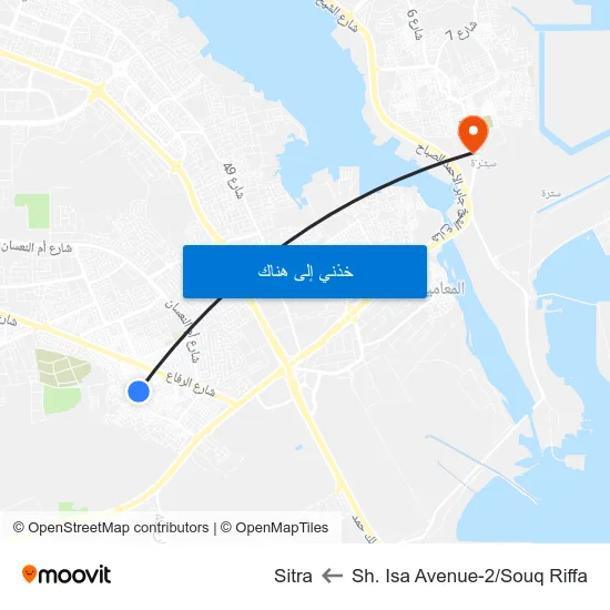 Sh. Isa Avenue-2/Souq Riffa to Sitra map