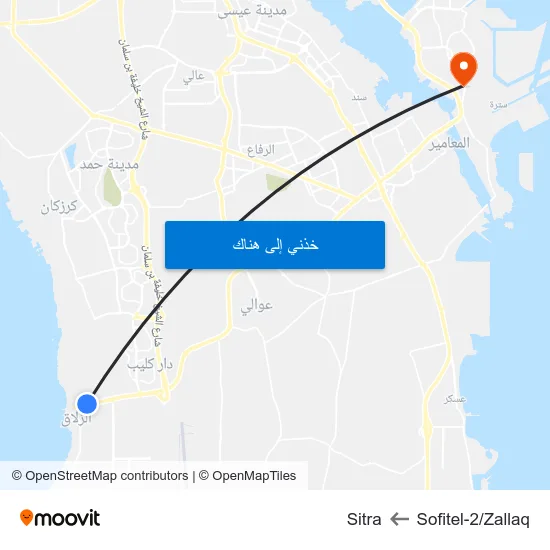 Sofitel-2/Zallaq to Sitra map