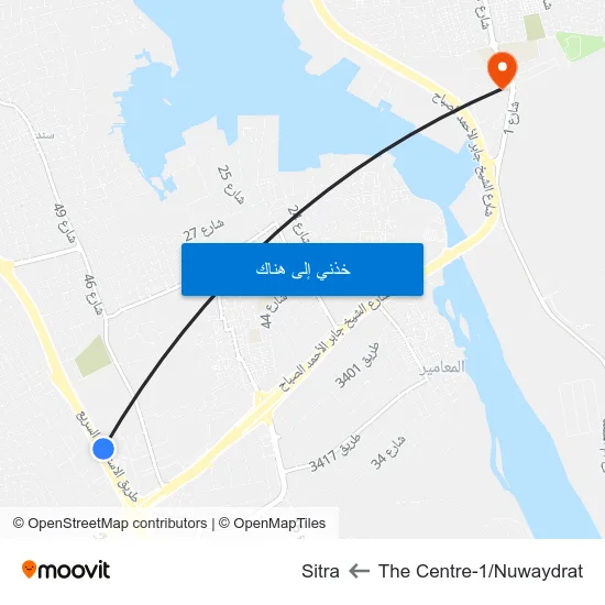 The Centre-1/Nuwaydrat to Sitra map