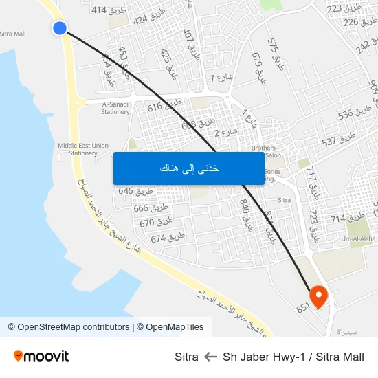 Sh Jaber Hwy-1 / Sitra Mall to Sitra map