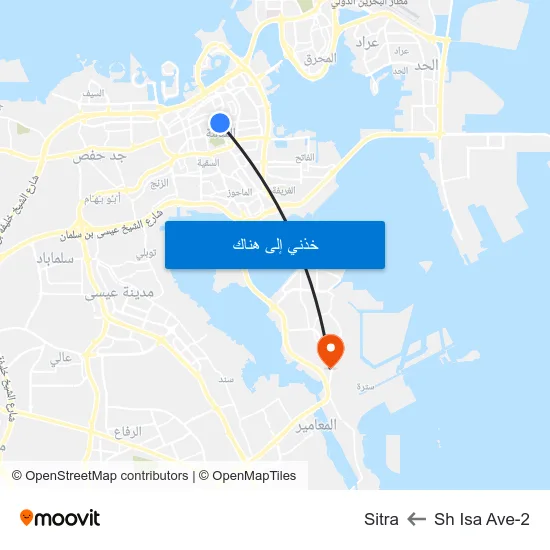 Sh Isa Ave-2 to Sitra map