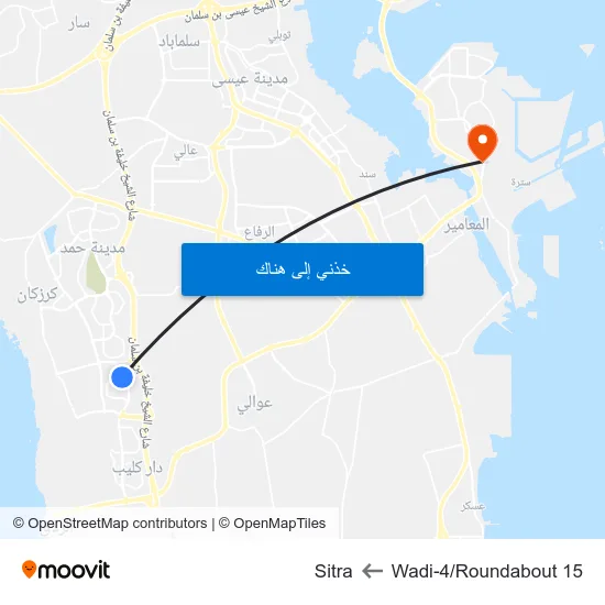Wadi-4/Roundabout 15 to Sitra map