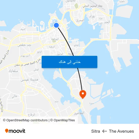 The Avenues to Sitra map