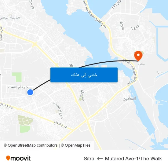 Mutared Ave-1/The Walk to Sitra map