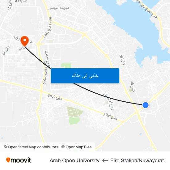 Fire Station/Nuwaydrat to Arab Open University map
