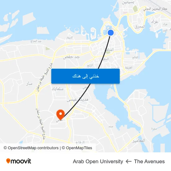 The Avenues to Arab Open University map
